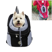 Load image into Gallery viewer, Outdoor Pet Dog Carrier Bag Front Bag Double Shoulder Portable Travel Backpack Mesh Backpack Head, S, L