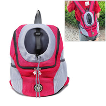 Load image into Gallery viewer, Outdoor Pet Dog Carrier Bag Front Bag Double Shoulder Portable Travel Backpack Mesh Backpack Head, S, L