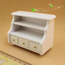 Load image into Gallery viewer, Dollhouse Mini Furniture Bathroom White Short Cabinet Towel Cabinet Model