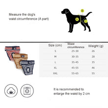 Load image into Gallery viewer, Pet Striped Physiological Pants Dog Menstrual Pants, S, M, L, XL, XXL