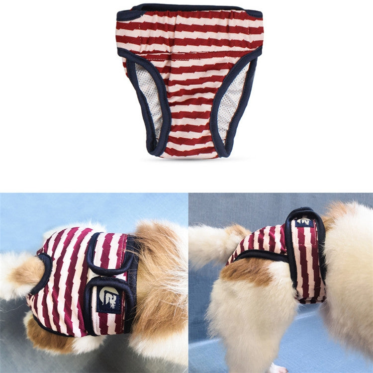 Pet Striped Physiological Pants Dog Menstrual Pants, S, M, L, XL, XXL