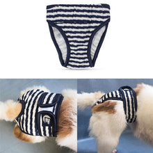 Load image into Gallery viewer, Pet Striped Physiological Pants Dog Menstrual Pants, S, M, L, XL, XXL