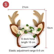 Load image into Gallery viewer, Christmas Pet Accessories Dog Hairpin Cat Ornament Christmas Antler Headband, S, M, L