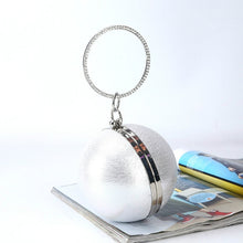 Load image into Gallery viewer, Spherical Dinner Bag Simple Personality Round Ball Evening Bag Ladies Pu Banquet Bag Makeup Clutch Bag