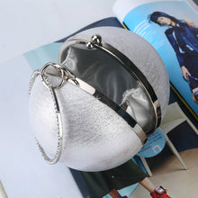 Load image into Gallery viewer, Spherical Dinner Bag Simple Personality Round Ball Evening Bag Ladies Pu Banquet Bag Makeup Clutch Bag