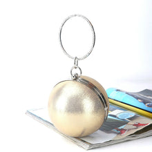 Load image into Gallery viewer, Spherical Dinner Bag Simple Personality Round Ball Evening Bag Ladies Pu Banquet Bag Makeup Clutch Bag