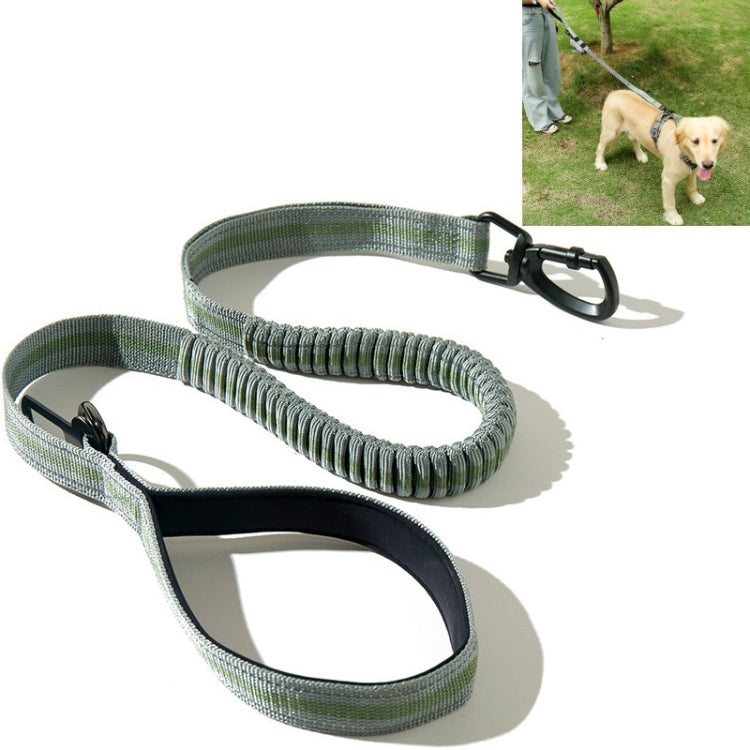 Dog Outdoor Anti-Scourge Traction Rope Nylon Reflective Elastic Stretch Dog Walking Rope, Elastic Stretch Yellow, Elastic Stretch Green