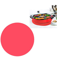 Load image into Gallery viewer, 12 Inch Food Grade Silicone Microwave Oven Mat Round Silicone Placemat Non-Slip Insulation Mat, Black, Red, Blue, Green, Purple, Gray