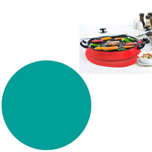 Load image into Gallery viewer, 12 Inch Food Grade Silicone Microwave Oven Mat Round Silicone Placemat Non-Slip Insulation Mat, Black, Red, Blue, Green, Purple, Gray