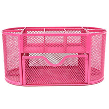 Load image into Gallery viewer, Desk Organizer 9 Grids Metal Mesh Office Pen Pencil Holder