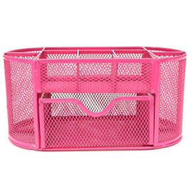 Desk Organizer 9 Grids Metal Mesh Office Pen Pencil Holder