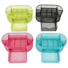 Load image into Gallery viewer, Desk Organizer 9 Grids Metal Mesh Office Pen Pencil Holder