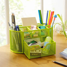 Load image into Gallery viewer, Desk Organizer 9 Grids Metal Mesh Office Pen Pencil Holder