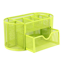 Load image into Gallery viewer, Desk Organizer 9 Grids Metal Mesh Office Pen Pencil Holder