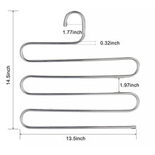 Load image into Gallery viewer, 5 Layers S Shape Multi-Functional Clothes Hangers Pants Storage Hangers, S Shape Hangers