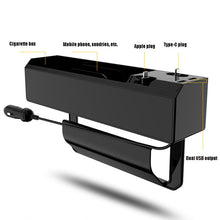 Load image into Gallery viewer, Car Seat Storage Box With Cable Car USB Charger, 2-wire, 3-wire, 2-wire + Storage Box