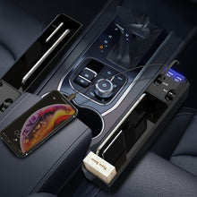 Load image into Gallery viewer, Car Seat Storage Box With Cable Car USB Charger, 2-wire, 3-wire, 2-wire + Storage Box
