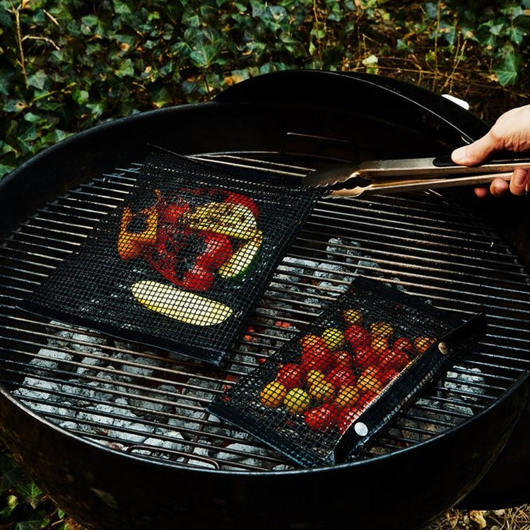 Non-Stick Grid Sheet Teflon Barbecue Mat Grill Grid Mat, 30x40 cm, 33x40 cm, 36x42 cm