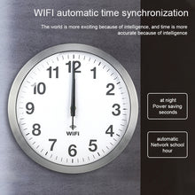 Load image into Gallery viewer, Smart Network Automatic Time Synchronization Wifi Wall Clock Modern Minimalist Silent Living Room Clock, 12 inch, 14 inch, 16 inch