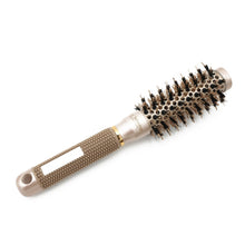 Load image into Gallery viewer, Ceramic Aluminium Hair Comb Round Brush with Nylon Bristle Professional Barber Styling Hair Brush