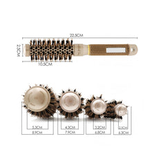 Load image into Gallery viewer, Ceramic Aluminium Hair Comb Round Brush with Nylon Bristle Professional Barber Styling Hair Brush