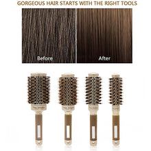 Load image into Gallery viewer, Ceramic Aluminium Hair Comb Round Brush with Nylon Bristle Professional Barber Styling Hair Brush