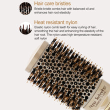 Load image into Gallery viewer, Ceramic Aluminium Hair Comb Round Brush with Nylon Bristle Professional Barber Styling Hair Brush