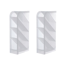 Load image into Gallery viewer, 2 PCS Multi-function 4 Grid Desktop Pen Holder Office School Storage Case Clear Plastic Box Desk Pencil Organizer