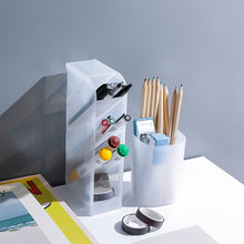 Load image into Gallery viewer, 2 PCS Multi-function 4 Grid Desktop Pen Holder Office School Storage Case Clear Plastic Box Desk Pencil Organizer
