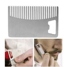 Load image into Gallery viewer, Metal Hair Beard Comb with Bottle Opener Multi-purpose Credit Card Size Tool, Metal
