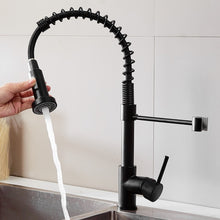 Load image into Gallery viewer, Kitchen Faucet Hot &amp; Cold Water Tank Valve Sink Faucet, Black Model, Electroplating Model, Brushed Model