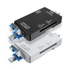 Load image into Gallery viewer, 2 PCS Type-C &amp; Micro USB &amp; USB 2.0 3 in 1 Ports Multi-function Card Reader, Support U Disk / TF / SD, Black, White
