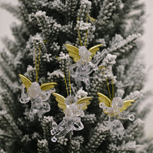 Load image into Gallery viewer, 4pcs/bag Christmas Decorations Transparent Angel Pendant Christmas Tree Ornaments, 4pcs/bag
