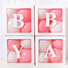 Load image into Gallery viewer, Wedding Birthday Party Decoration Transparent Letter Balloon Box, White Baby, White Love