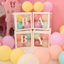Load image into Gallery viewer, Wedding Birthday Party Decoration Transparent Letter Balloon Box, White Baby, White Love