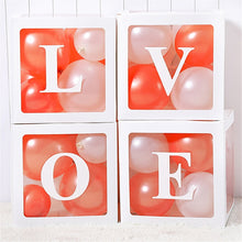 Load image into Gallery viewer, Wedding Birthday Party Decoration Transparent Letter Balloon Box, White Baby, White Love