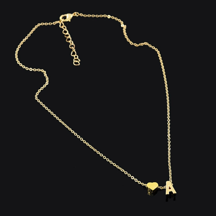 Fashion Tiny Dainty Heart Initial Necklace Personalized Letter Necklace Name Jewelry for women accessories girlfriend gift, A, B, C, D, E, F, G, H, I, J, K, L, M, N, O, P, Q, R, S, T, U, V, W, X, Y, Z