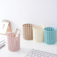 Load image into Gallery viewer, HH301 Office Organizer Desktop Hollow Cylinder Pen Storage Box Pencil Brush Pot Pen Holder Makeup Brush Plastic Container