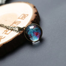 Load image into Gallery viewer, Double-sided Glass Globe Solar Cosmic Starry Necklace Galaxy Pendant