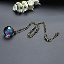 Load image into Gallery viewer, Double-sided Glass Globe Solar Cosmic Starry Necklace Galaxy Pendant