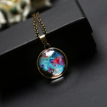 Load image into Gallery viewer, Double-sided Glass Globe Solar Cosmic Starry Necklace Galaxy Pendant