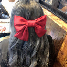 Load image into Gallery viewer, 5 PCS Satin Bow Hairpin Back Head Hair Accessories, Wine Red, Black, Dark Yellow, Tibetan Blue, Dark Green, Light Pink, Light Purple, Black Wave Point, Wine Red Wave Point
