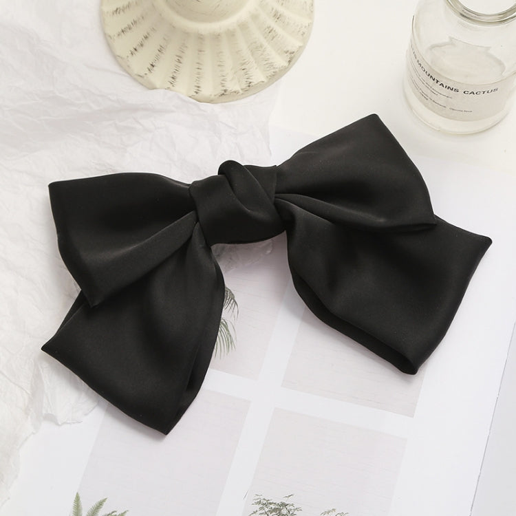 5 PCS Satin Bow Hairpin Back Head Hair Accessories, Wine Red, Black, Dark Yellow, Tibetan Blue, Dark Green, Light Pink, Light Purple, Black Wave Point, Wine Red Wave Point