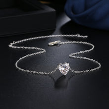 Load image into Gallery viewer, Crystal Heart Pendant Necklace Female Short Chain Necklace, Gold, Silver
