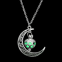Load image into Gallery viewer, Women Moon Glowing Luminous Gem Charm Necklace Jewelry