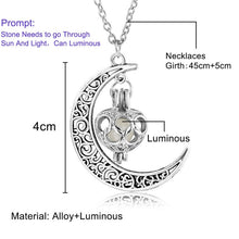 Load image into Gallery viewer, Women Moon Glowing Luminous Gem Charm Necklace Jewelry