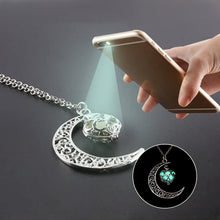 Load image into Gallery viewer, Women Moon Glowing Luminous Gem Charm Necklace Jewelry