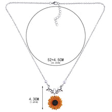 Load image into Gallery viewer, Delicate Sunflower Pendant Necklace Women Creative Imitation Pearls Jewelry Necklace