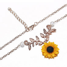 Load image into Gallery viewer, Delicate Sunflower Pendant Necklace Women Creative Imitation Pearls Jewelry Necklace