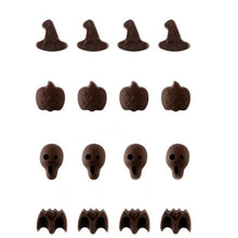 Load image into Gallery viewer, Halloween Cartoon Baking Set Chocolate Mold, Skull Shape, Pumpkin Head Shape, Wizard Hat Shape, Bat Shape